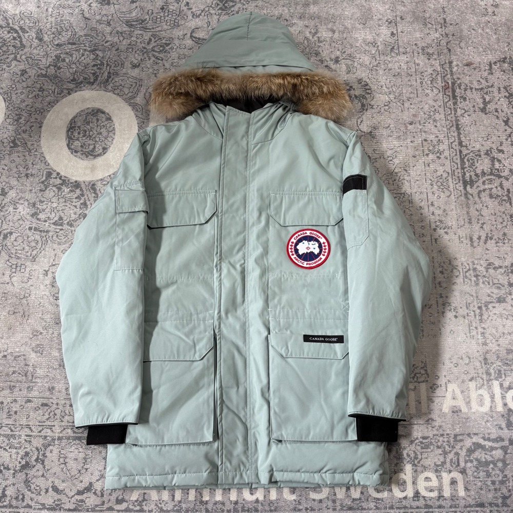 Canada Goose Expedition Parka XS Stormy Sky Blue Grey Down Fur Hood Coat 4660M